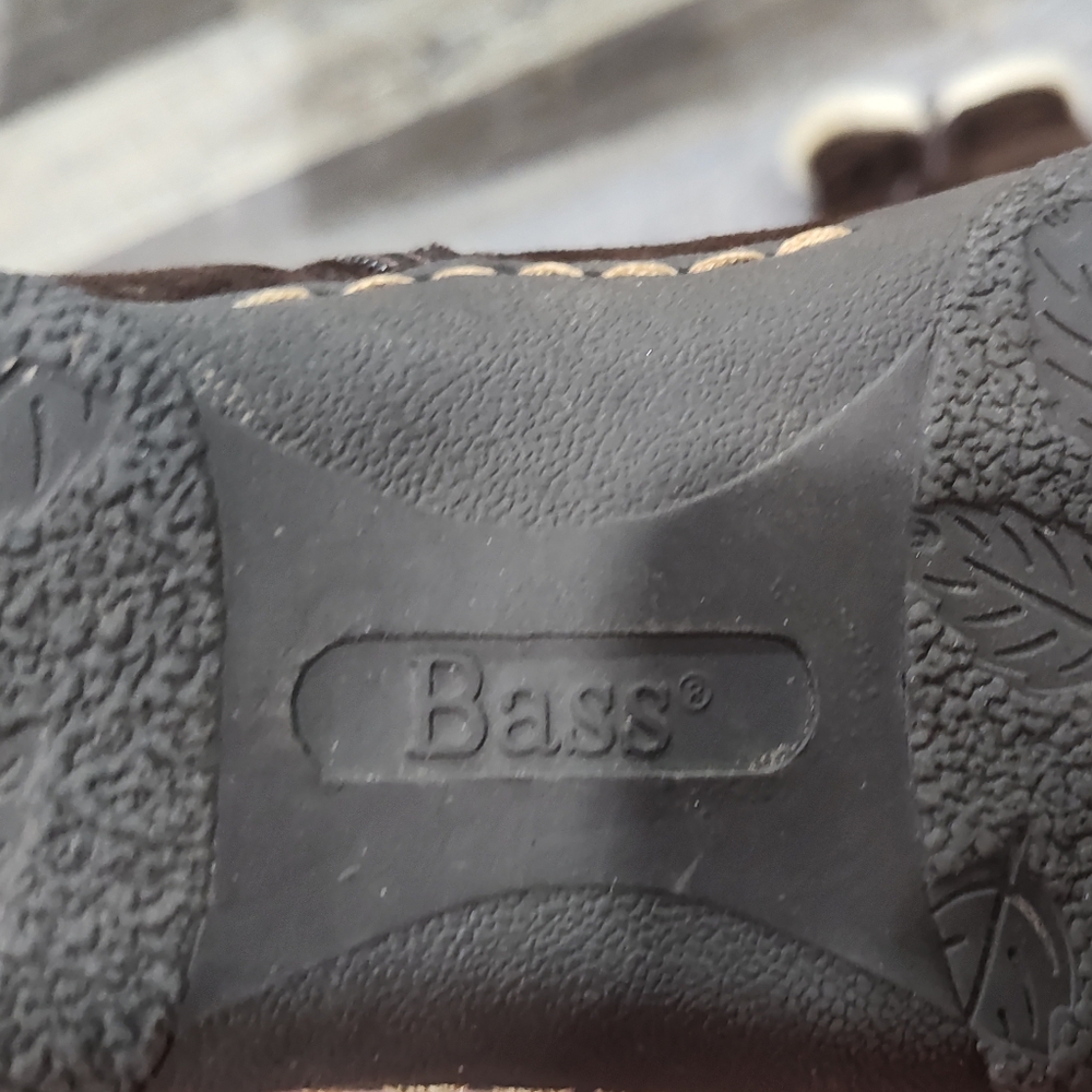 Bass-Natasha women's brown ankle boots with faux shearling, size 8m - Picture 10 of 11